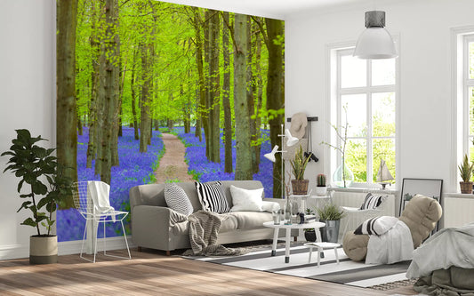 Verdant Spring Woodland Walkway Wall Mural