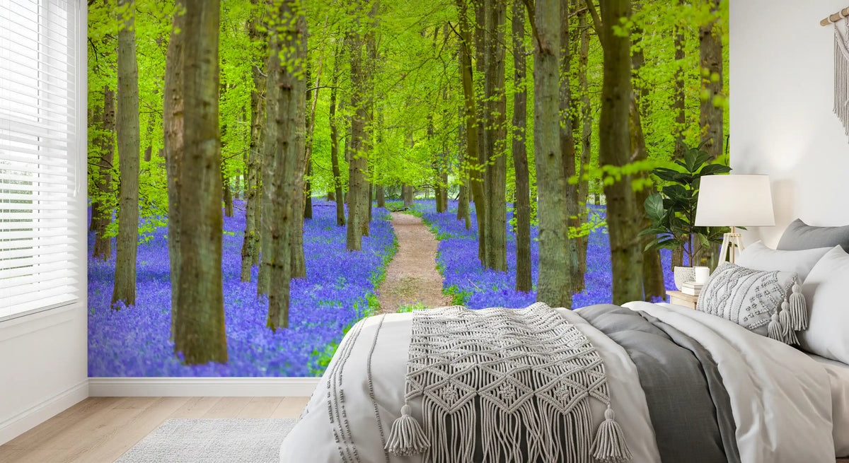 Verdant Spring Woodland Walkway Wall Mural