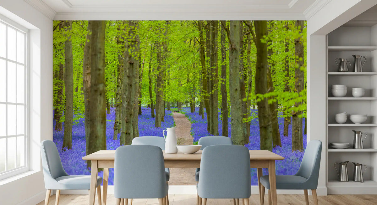 Verdant Spring Woodland Walkway Wall Mural