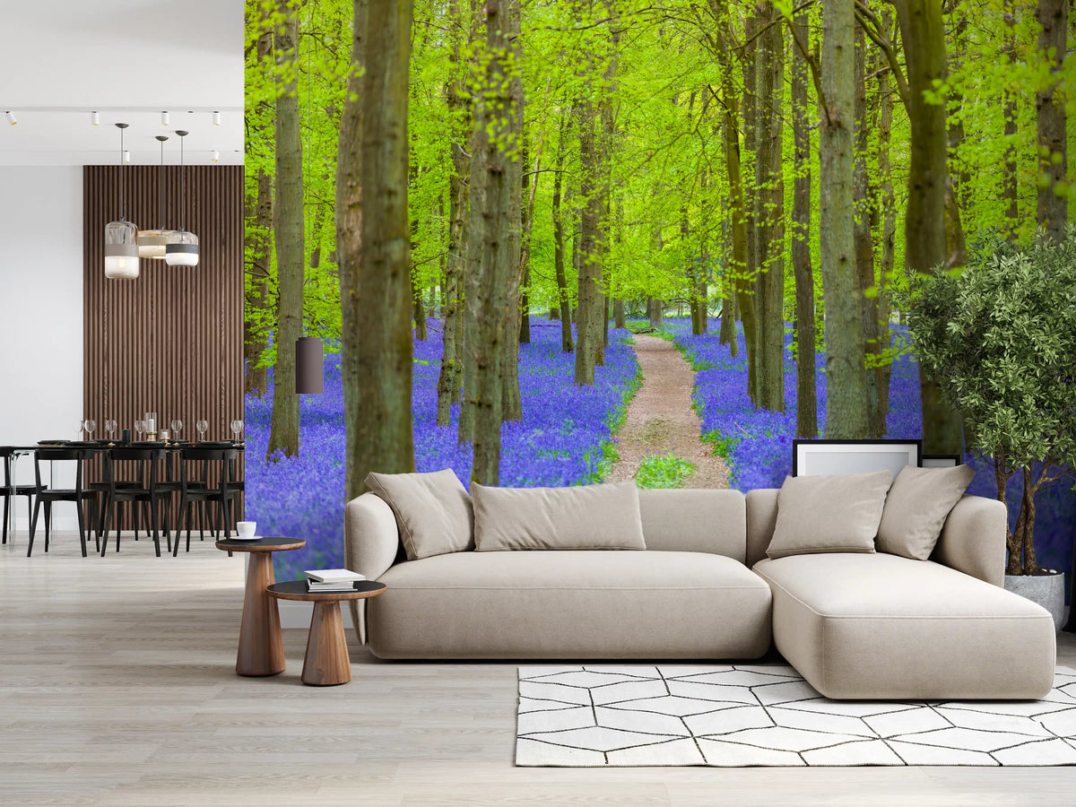 Verdant Spring Woodland Walkway Wall Mural