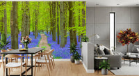 Verdant Spring Woodland Walkway Wall Mural