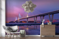 Twilight Firth of Forth Bridge Panorama Wall Mural