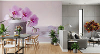 Minimalist Orchid Still Life Wall Mural