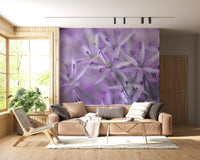 Violet Allium Macro Bloom Wall Mural