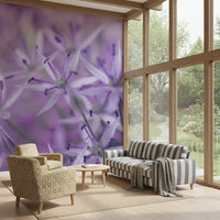 Violet Allium Macro Bloom Wall Mural