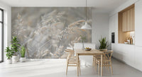 Ethereal Grass Wisps in Muted Tones Wall Mural