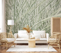 Minimalist Garden Blades Wall Mural