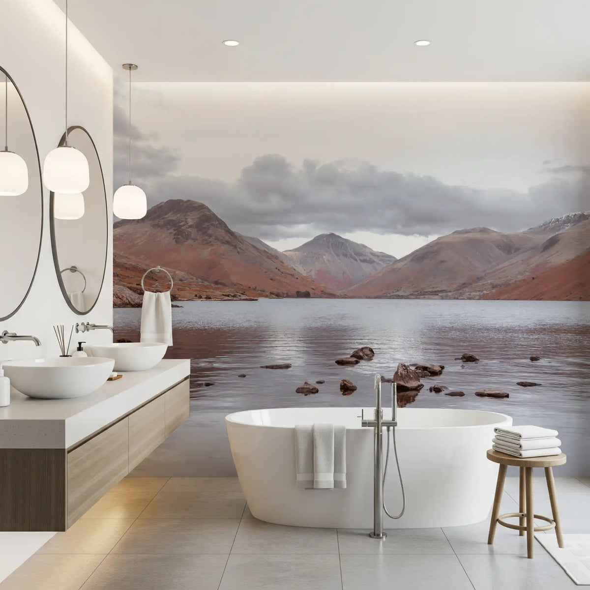 Rustic Highland Reflection Wall Mural