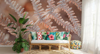 Icy Fern Macro Botanical Texture Wall Mural