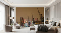 Evening Docklands Architecture Panorama Wall Mural