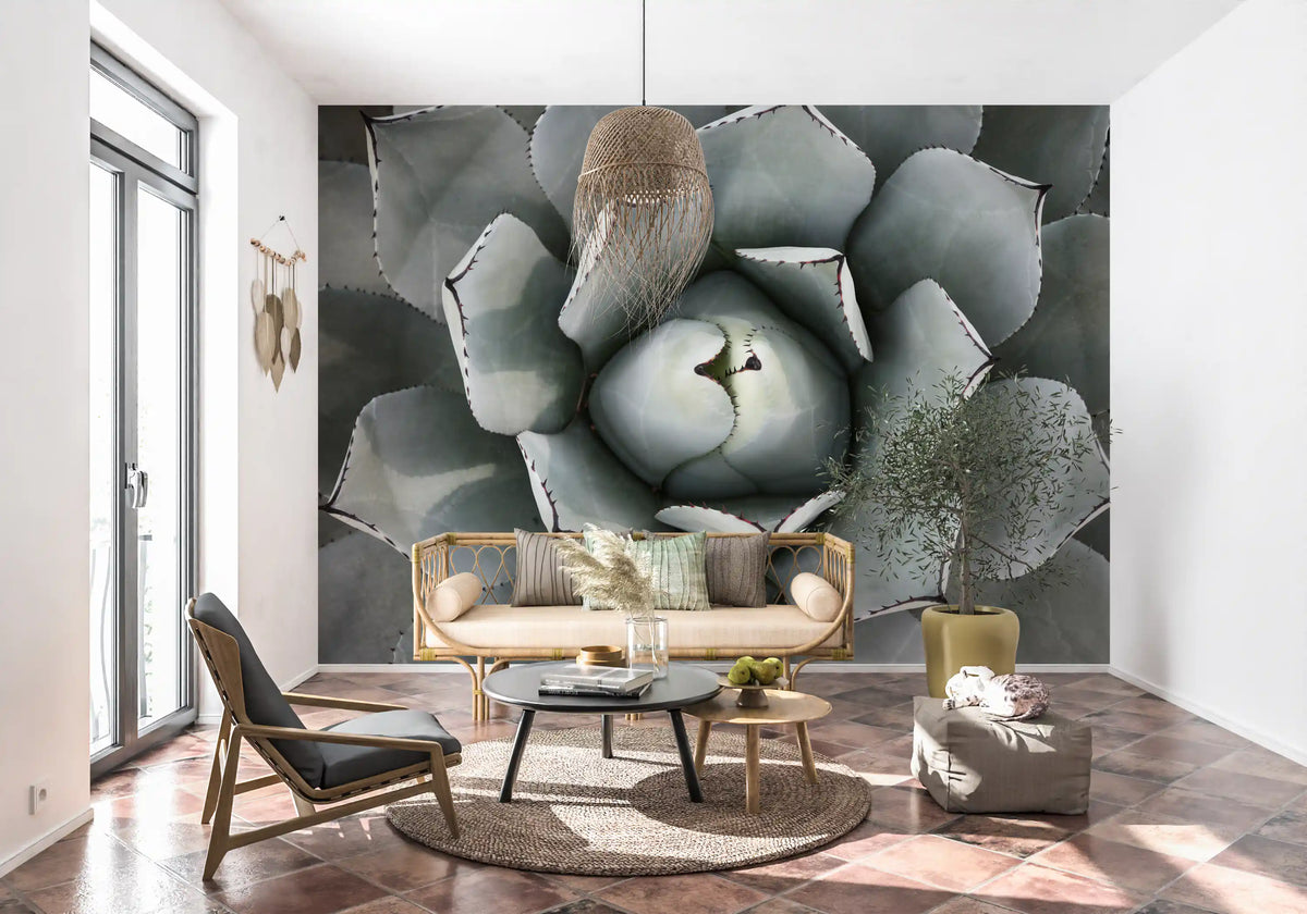 Desert Succulent Symmetry Wall Mural