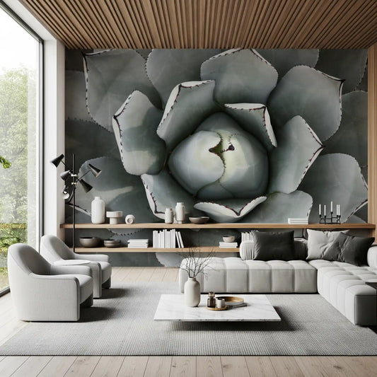 Desert Succulent Symmetry Wall Mural