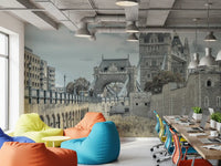 Gothic Stone Bridge Heritage View Wall Mural