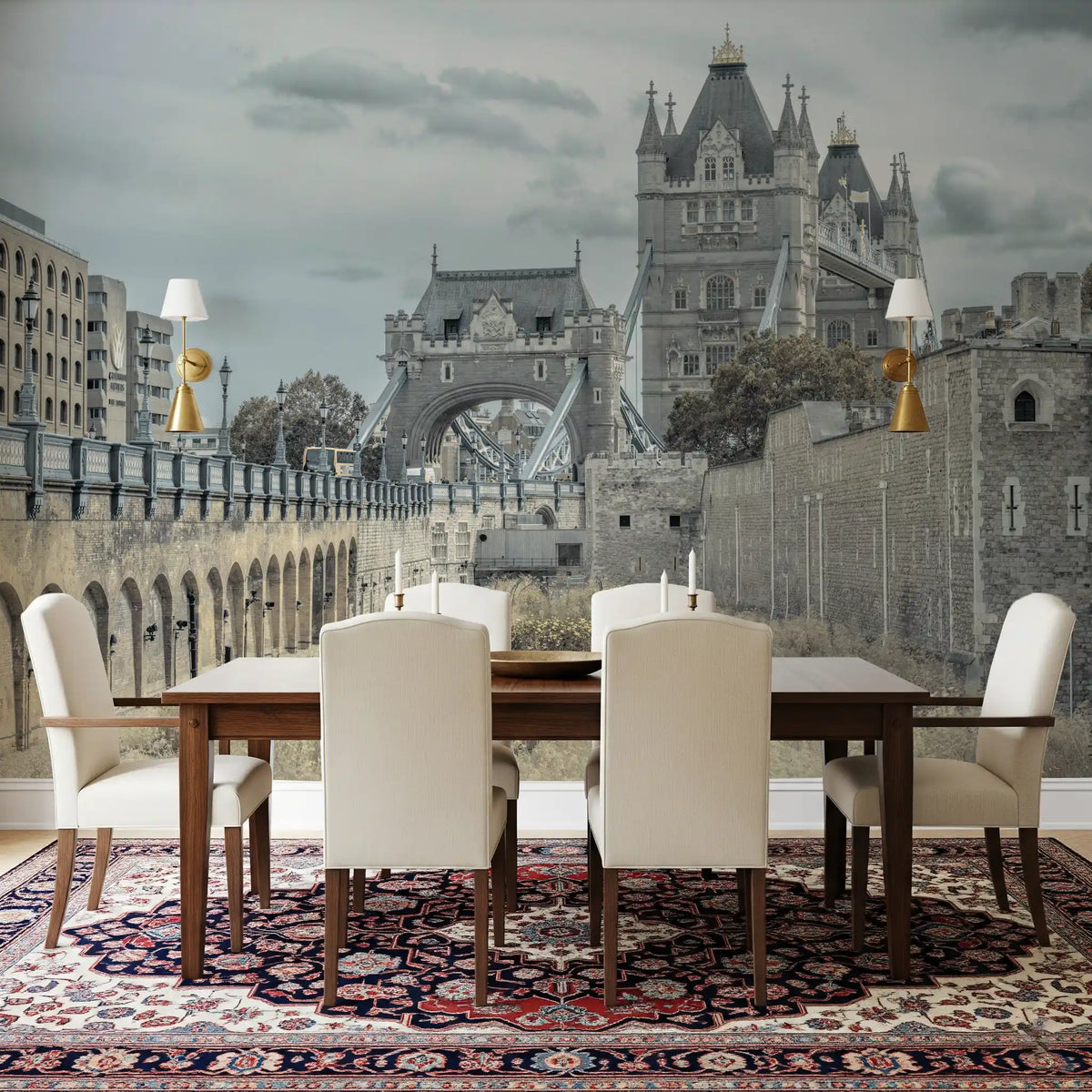 Gothic Stone Bridge Heritage View Wall Mural