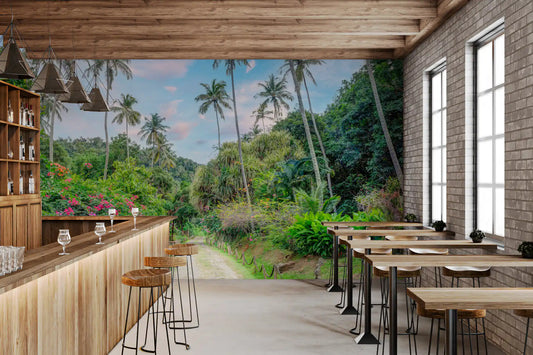 Sun-Drenched Garden Trail Wall Mural
