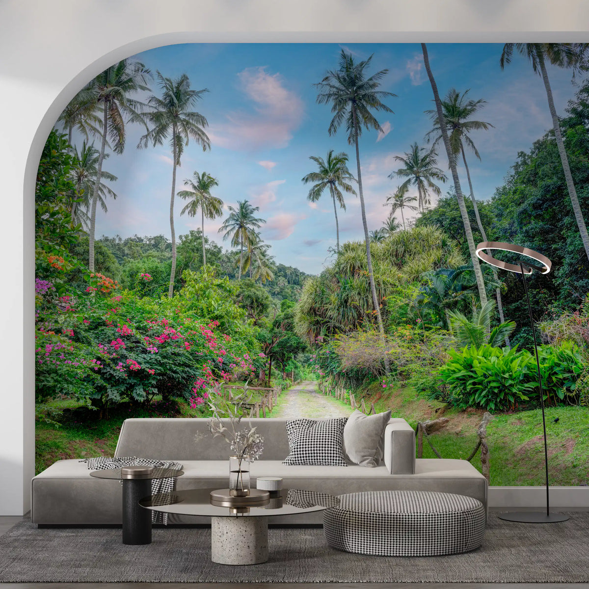 Sun-Drenched Garden Trail Wall Mural
