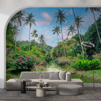 Sun-Drenched Garden Trail Wall Mural
