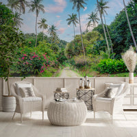 Sun-Drenched Garden Trail Wall Mural