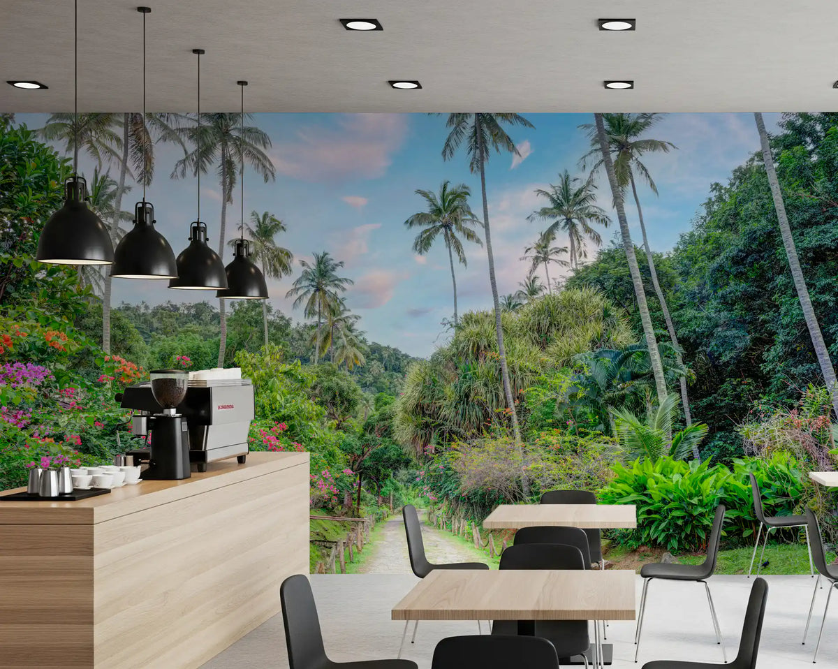 Sun-Drenched Garden Trail Wall Mural
