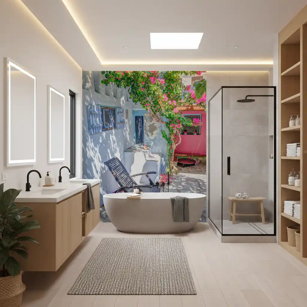 Mediterranean Courtyard Retreat Wall Mural