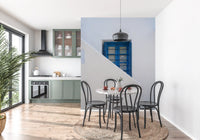 Minimalist Mediterranean Plaster and Shutter Wall Mural