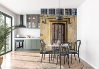 Aged Masonry and Timber Gate Wall Mural