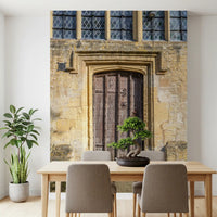 Aged Masonry and Timber Gate Wall Mural