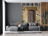 Aged Masonry and Timber Gate Wall Mural