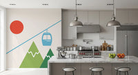 Winter Mountain Adventure  Wall Mural