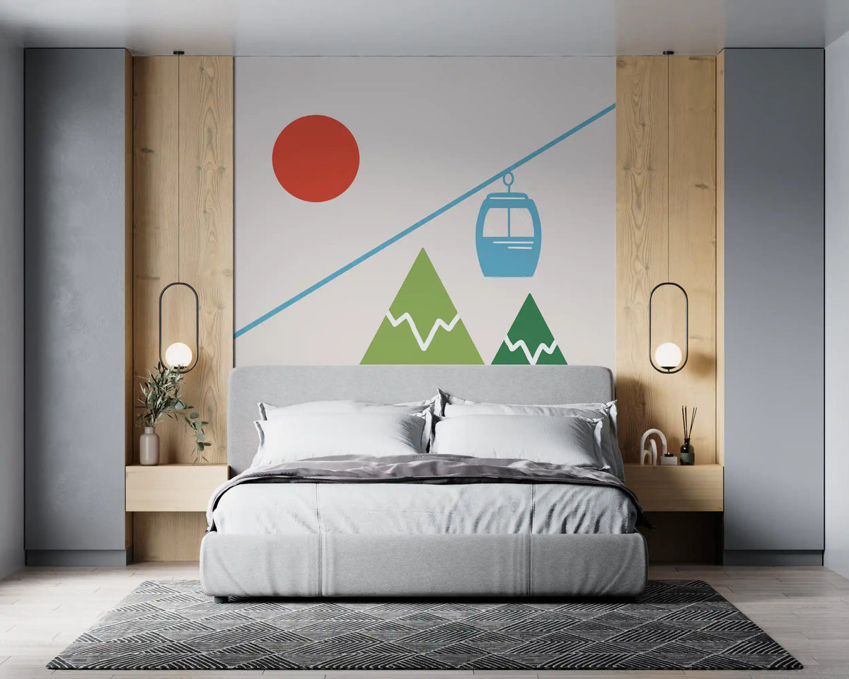 Winter Mountain Adventure  Wall Mural