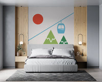 Winter Mountain Adventure  Wall Mural