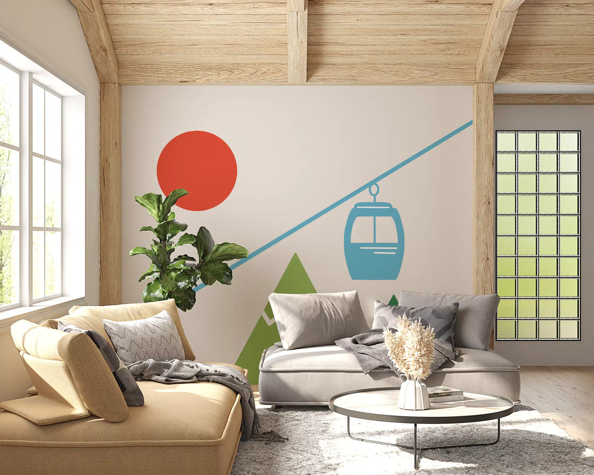 Winter Mountain Adventure  Wall Mural