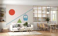 Winter Mountain Adventure  Wall Mural