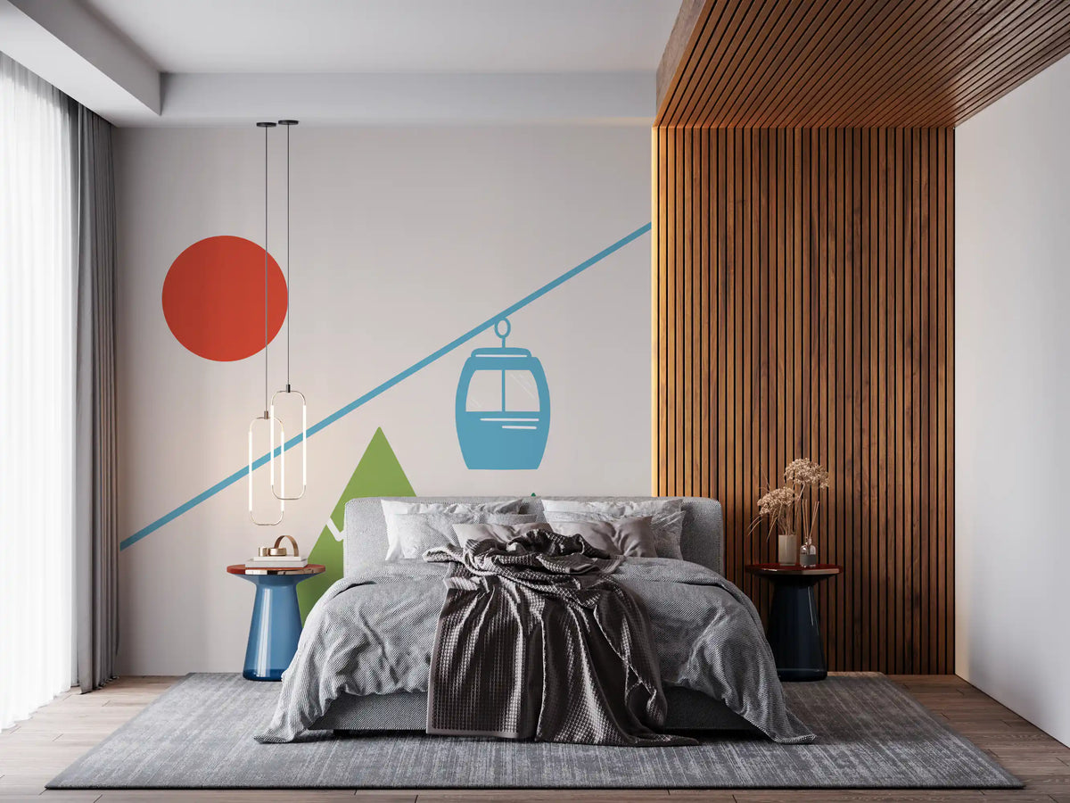 Winter Mountain Adventure  Wall Mural