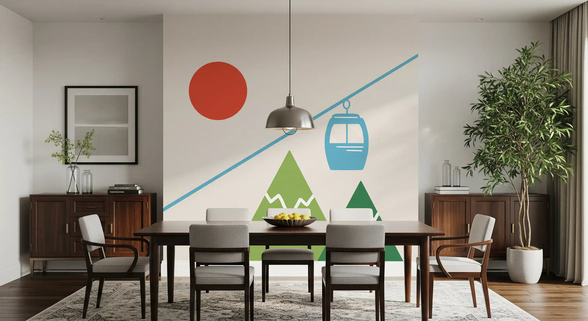 Winter Mountain Adventure  Wall Mural