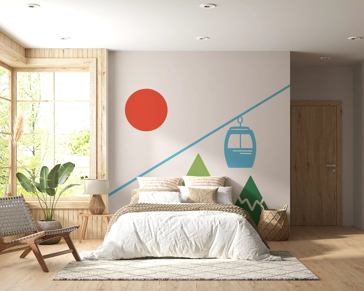Winter Mountain Adventure  Wall Mural