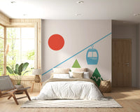 Winter Mountain Adventure  Wall Mural