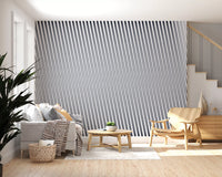 Slanted Linear Monochrome Pattern Wall Mural