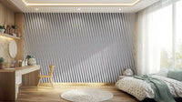 Slanted Linear Monochrome Pattern Wall Mural