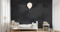 Charcoal Abstract Geometric Shards Wall Mural