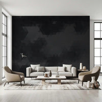 Charcoal Abstract Geometric Shards Wall Mural