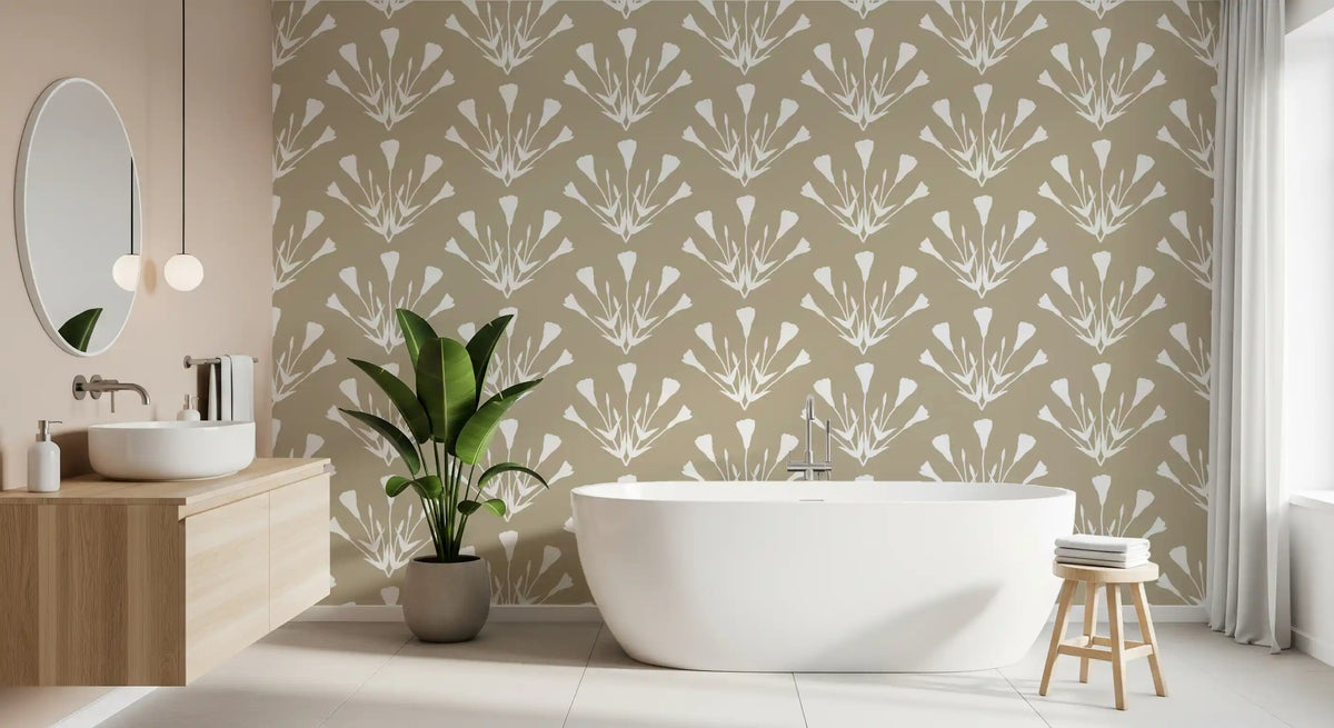 Minimalist Botanical Silhouette Sprigs Wallpaper⁠