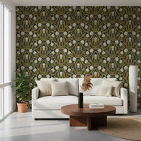 Art Nouveau Tulip Botanical Pattern Wallpaper⁠