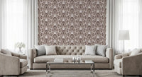 Monochromatic Botanical Garden Damask Wallpaper⁠