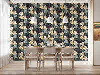 Midnight Meadow Botanical Clusters Wallpaper⁠