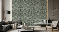 Sage Botanical Scroll Damask Wallpaper⁠