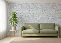 Ethereal Blue and Green Watercolor Wash Wallpaper⁠