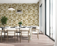 Vintage Hand-Painted Foliage Repeats Wallpaper⁠