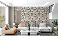 Victorian Flora Etching Pattern Wallpaper⁠