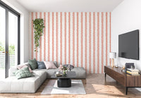 Minimalist Terracotta Line Pattern Wallpaper⁠